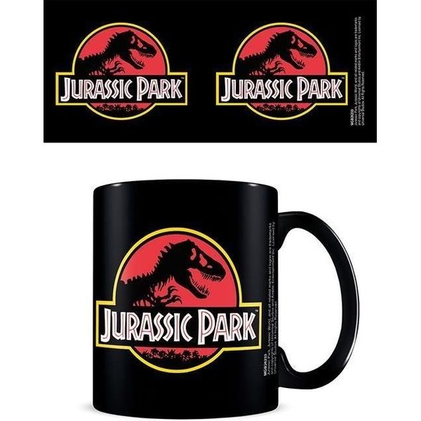 Jurassic Park - Tazza Da Caffè Con Logo PM2459 (Taglia Unica) (Nero/Rosso)-image