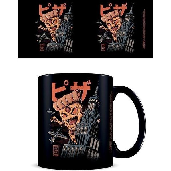 Ilustrata - Tazza Da Caffè "The Pizza Kong"" PM2496 (Taglia Unica) (Nero/Arancione)"-image