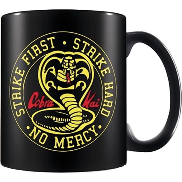 Cobra Kai - Tazza Da Caffè, Emblema PM2942 (Taglia Unica) (Nero/Giallo/Rosso)-image