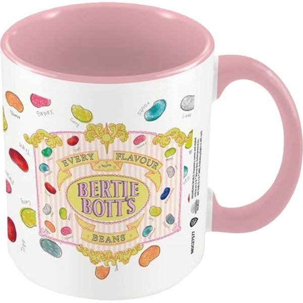 Harry Potter - Tazza Da Caffè "Bertie Botts Every Flavour Beans"", Interno Bicolore PM4717 (Taglia Unica) (Bianco/Rosa)"-image