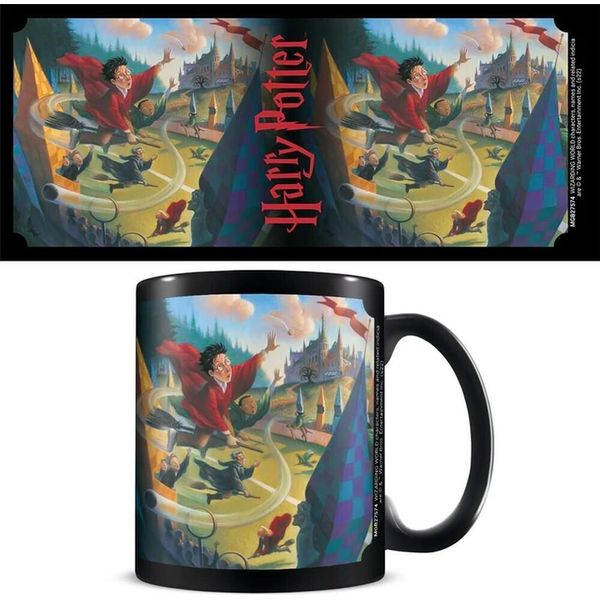 Harry Potter - Tazza Da Caffè, Quidditch PM4853 (Taglia Unica) (Nero/Giallo/Blu)-image