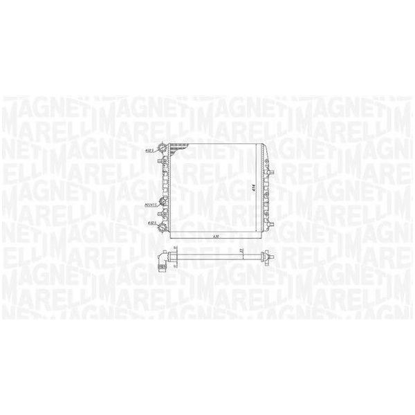 Magneti Marelli 350213184600 Radiatore Radiatore Acqua Radiatore Motore Per Vw Polo (9N) Polo Hatchback (6R1, 6C1) Fox Hatchback (5Z1, 5Z3, 5Z4) Polo Berlina-image