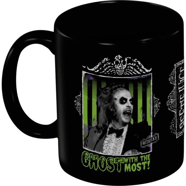 Beetlejuice - Kaffeebecher "Ghost With The Most"" PM11164 (12 Cm X 10,5 Cm X 7 Cm) (Schwarz/GrüN)"-image