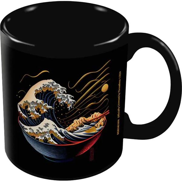 Threadless - Tazza Da Caffè "Noodle Wave"" PM11343 (Taglia Unica) (Nero)"-image