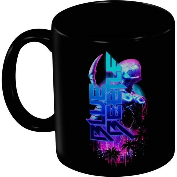 Blue Beetle - Tazza Da Caffè "Palm Trees"" PM12463 (Taglia Unica) (Nero/Blu)"-image