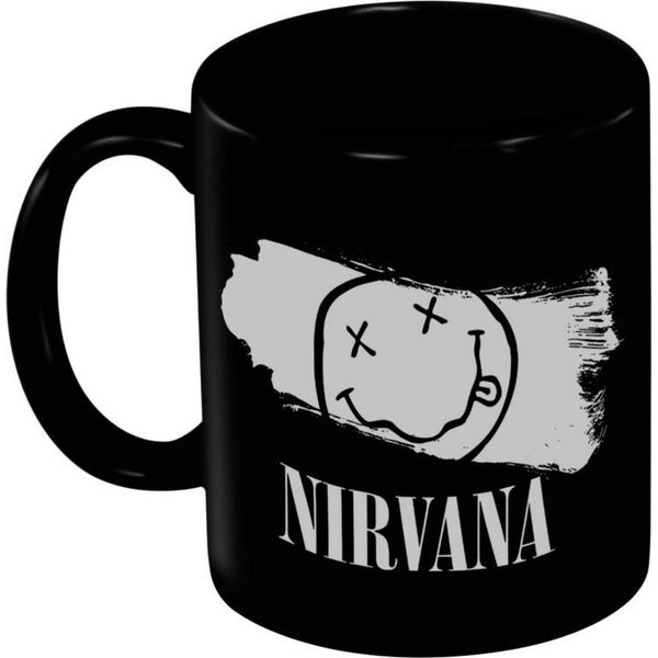 Nirvana - Tazza Da Caffè "Wipe"" PM12691 (Taglia Unica) (Nero/Bianco)"-image