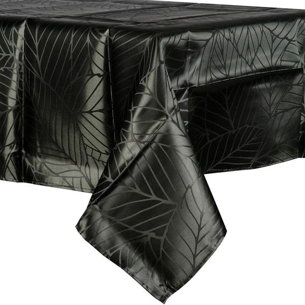 Tovaglia Foglie Verde Scuro Verde Bottiglia Decorazione Ornamento 220X150 Cm-image