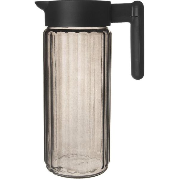 Brocca In Vetro Per Bevande, Acqua, Succhi, Limonata, Con Coperchio, 1,5 L-image