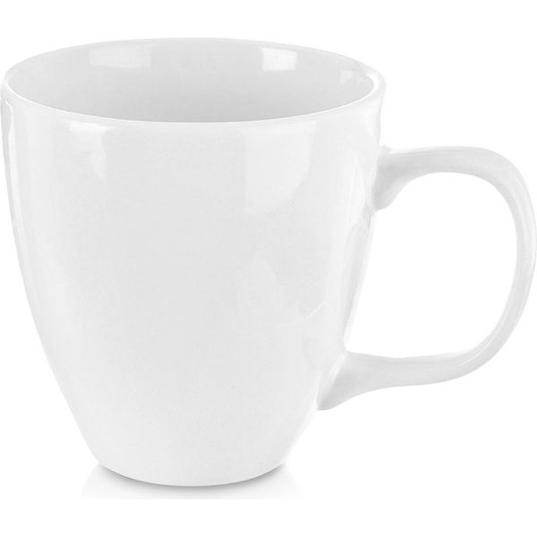 Tazza In Porcellana Bianca Per Caffè, Tè, Tisane, Bevande, Grande, 400 Ml-image