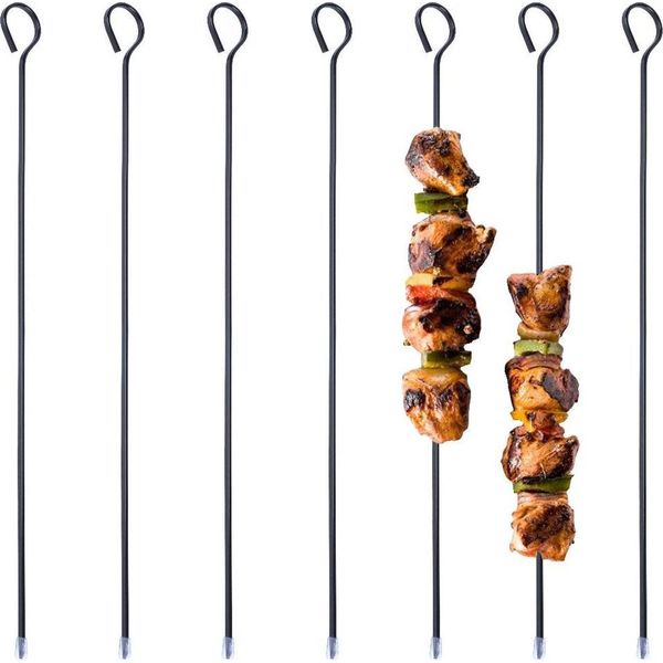 8X Spiedini In Acciaio Spiedini In Acciaio Per Barbecue Spiedini 31,5-image