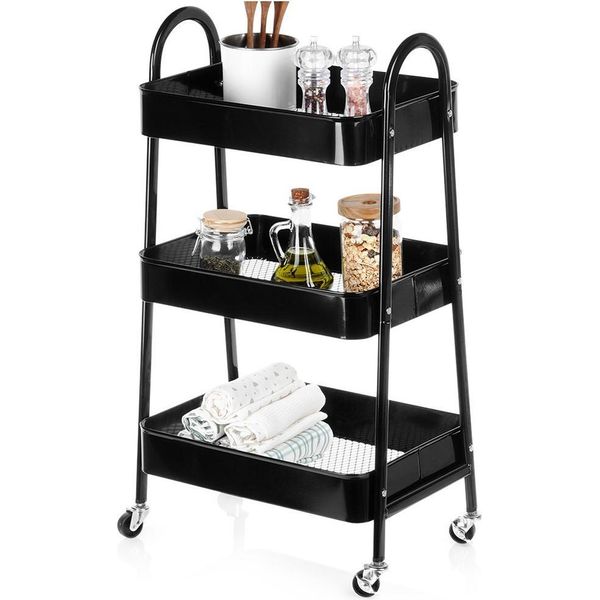 Carrello Su Ruote Per Cucina, Bagno, Armadio, Cestini Portaoggetti-image