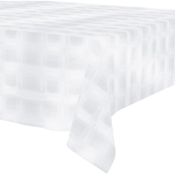 Tovaglia, Bianca, Classica, Tradizionale, Decorativa, Ornata, Antimacchia, 220 X 150 Cm-image