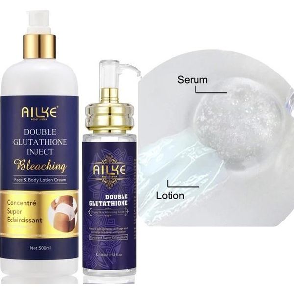 Set Per La Cura Della Pelle Al Glutatione, Rimozione Delle Macchie Scure, Sapone Illuminante, Glutatione 2 In 1-image
