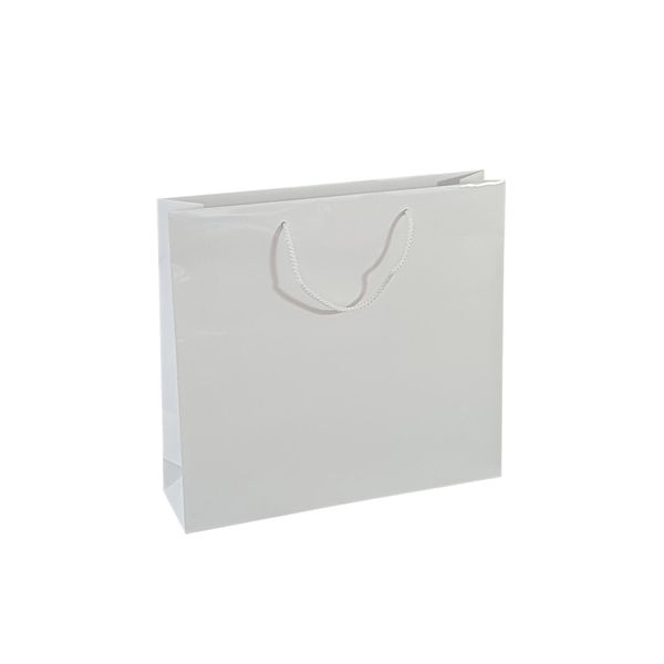 Sacchetto Di Carta, 38 X 10 X 35 Cm, 125 Pezzi Laminati Bianchi Awih-image