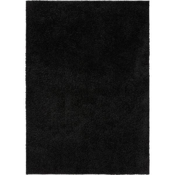 Tappeto Lavabile A Pelo Alto Soho Nero 160X230 Cm Soggiorno Rettangolare Antiscivolo Lavabile A Pelo Alto Benuta Fluffy Plush Shaggy Soft-image