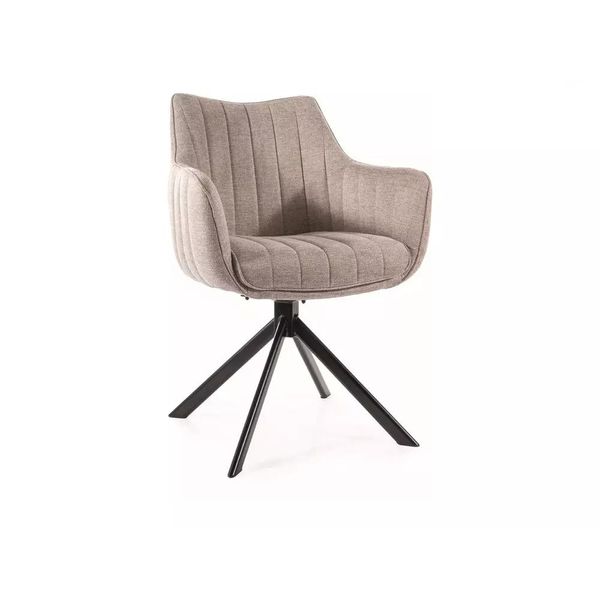 Sedia Girevole Oto 3 - Nero / Beige Chiaro-image