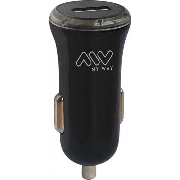 Myway Caricabatterie Da Auto Usb 2A+Usb-C 1M Nero Taglia Unica / Spina Ue 220V Nero Taglia Unica-image