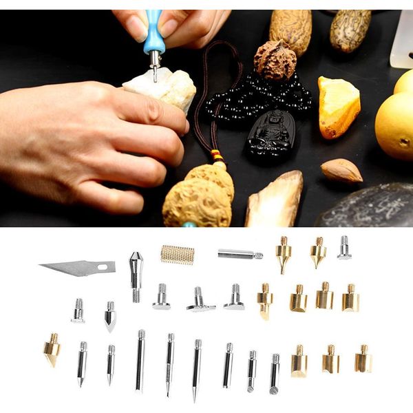 28 In 1 Penna Per La Combustione Del Legno Set Di Punte Per Saldatori Kit Di Strumenti Per L'artigianato Pirografico-image