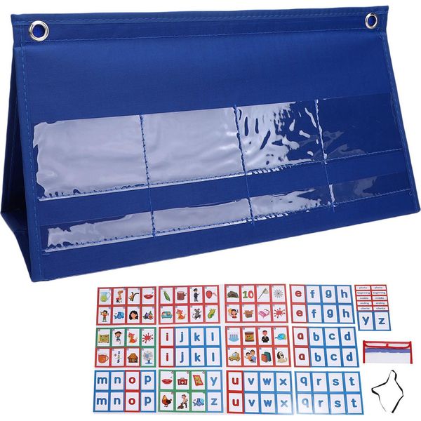 Cvc Words Phonics Pocket Chart Word Building Desktop Tent Flash Cards Educativo Per Bambini In Età Prescolare E Scuola Materna-image