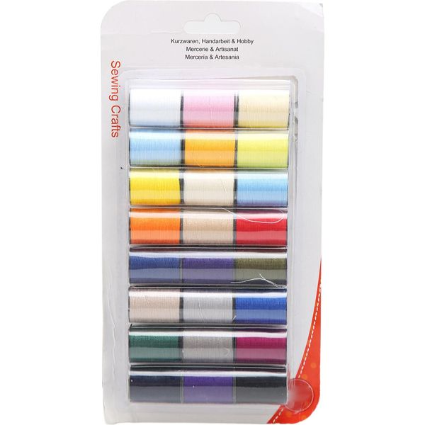 24 Rotoli Di Filo Per Cucito A Mano, Colori Assortiti, Lunghezza 20 M, Filo In Poliestere Resistente, Per Uso Domestico E Macchine Da Ricamo-image