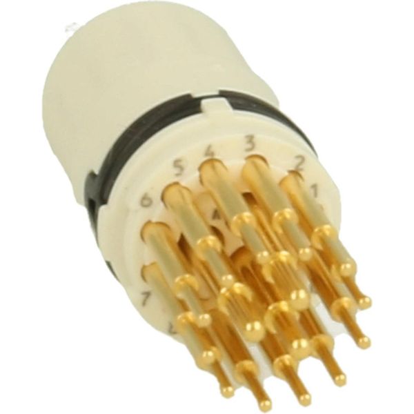 7001985127 Hummel M16 Inserto Di Contatto A Saldare Connessione A Saldare, Numero Di Poli 15 Pin, 3+12 60V Contatto Di Controllo 24V,-image