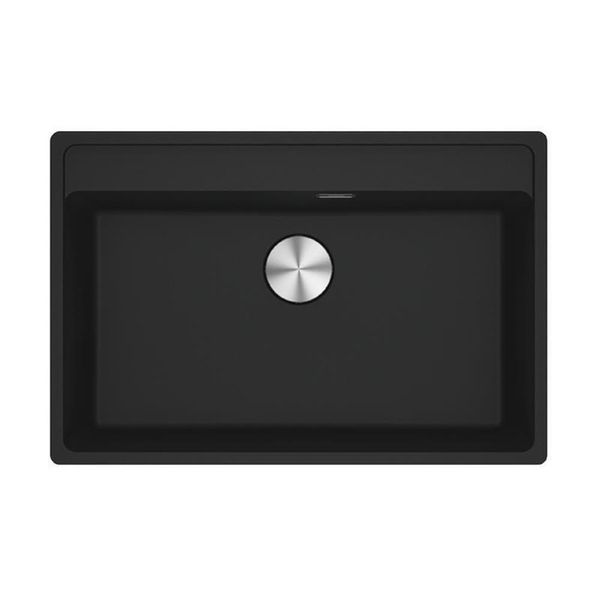 Franke Maris Lavello Da Incasso Fragranit Vasca Mrg 610-72 A Blackmatt Pulsante In Acciaio Inox Da 80 Cm 114.0658.305-image