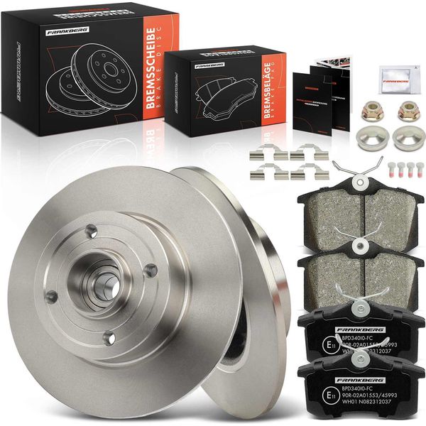 Frankberg 2X Dischi Freno 4X Pastiglie Freno Asse Posteriore Per Renault Clio Iii Grandtour Megane Ii Coupé-Cabriolet-image