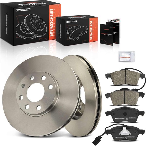 Frankberg 2X Dischi Freno 4X Pastiglie Freno Asse Anteriore Per Vw Transporter Iv 70B 70C 70J 70K 7DB 7DC 7DJ 7DK-image