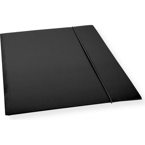 Cartella A4 Con Elastico Laccato Nero 300Gsm (10Pz)-image
