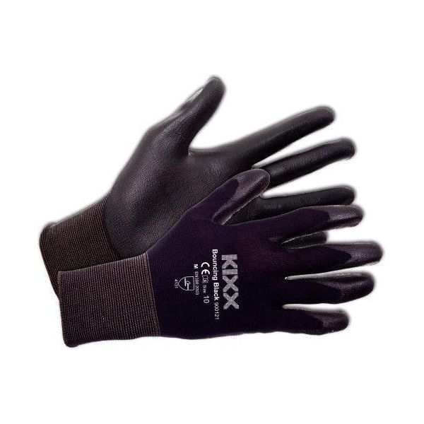 Guanti Da Giardinaggio In Nylon Kixx Taglia 10 Nero, Robusti E Antiscivolo-image
