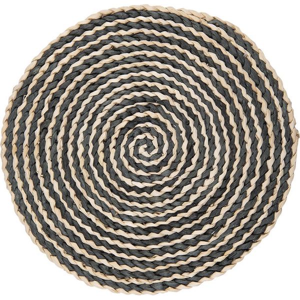 Clayre & Eef Tovaglietta Ø 35X1 Cm Beige Nero Paglia-image