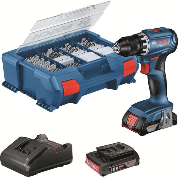 Bosch Professional 06019K3205 Bosch Professional Gsr 18V-45 Akku-Bohrschrauber-Set 18,0 V, Mit 2 Akkus-image