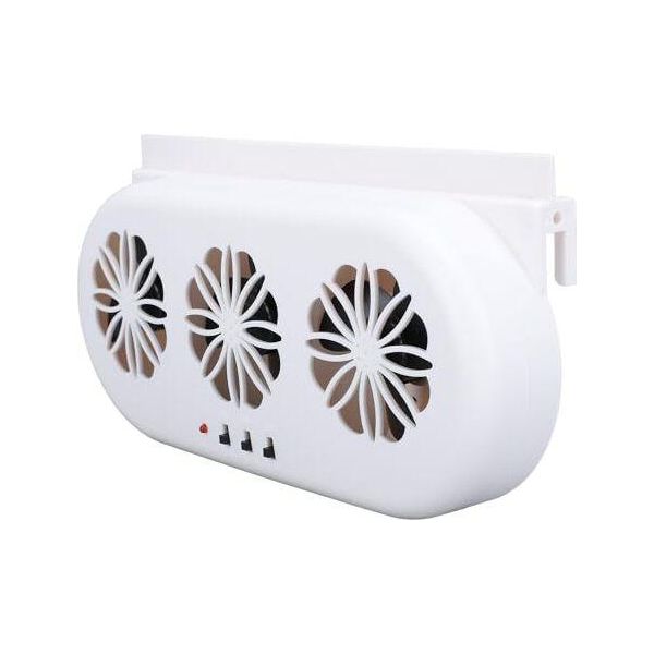 Ventola Di Ventilazione Per Auto, Raffreddatore Per Finestrini Di Auto Ad Energia Solare Con 3 Uscite, Pulizia Dei Fumi, Circolazione Dell'aria, Ventilatore Di Scarico Interfaccia Usb Per-image