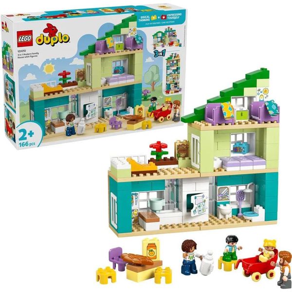 Lego Duplo Modernes Familienhaus Mit Figuren-image