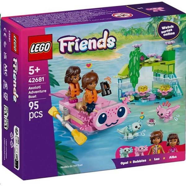Lego Friends Axolotl Adventure Boat - Incl. 2 Mini Bambole, 2 Simpatici Animali, Piante, Fiori E Accessori - Regalo Di Compleanno Per Bambine Dai 5 Anni In Su - 42681-image