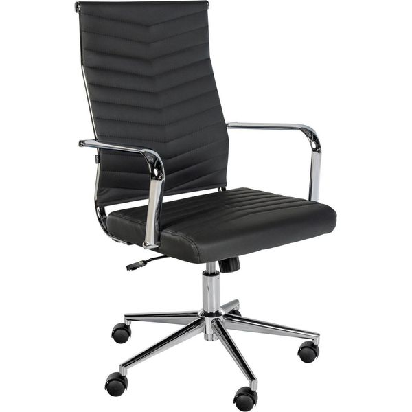 Sedia Ergonomica Per Ufficio - Sedia Da Ufficio - Elevato Comfort Di Seduta, Regolabile In Continuo | Colore: Nero-image