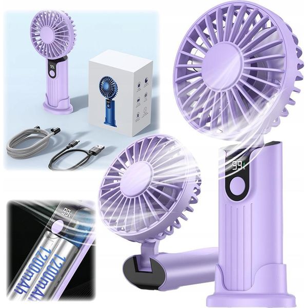 Ventilatore Usb Silenzioso Mini Ventilatore Da Tavolo Portatile 2400Mah Topk K38-image