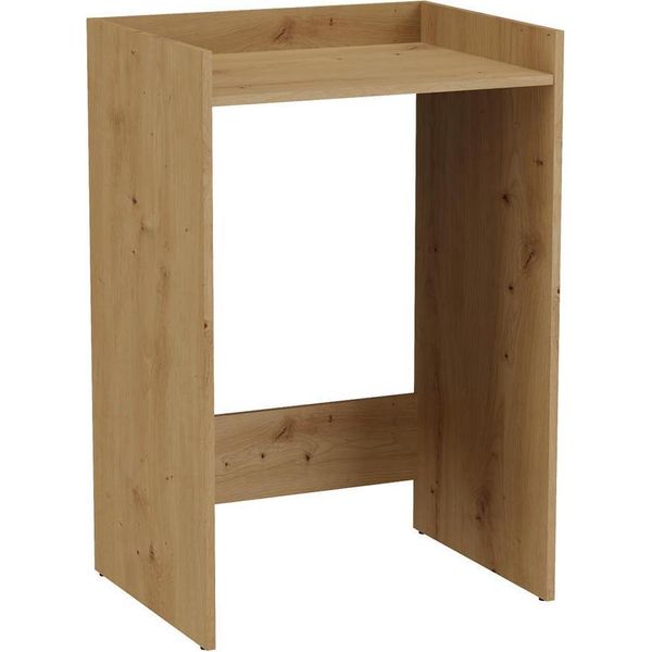 Moderno Mobile Da Bagno Sopra La Lavatrice – Spazio Contenitivo E Design Sostenibile | Rovere Lavorato Artigianalmente | 64X97,5X50-image