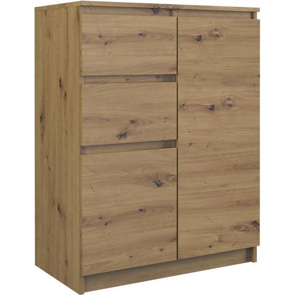 Moderna Cassettiera 2D2S Con 2 Ante E 2 Cassetti – Artisan Oak | Colore: Rovere Artigianale-image