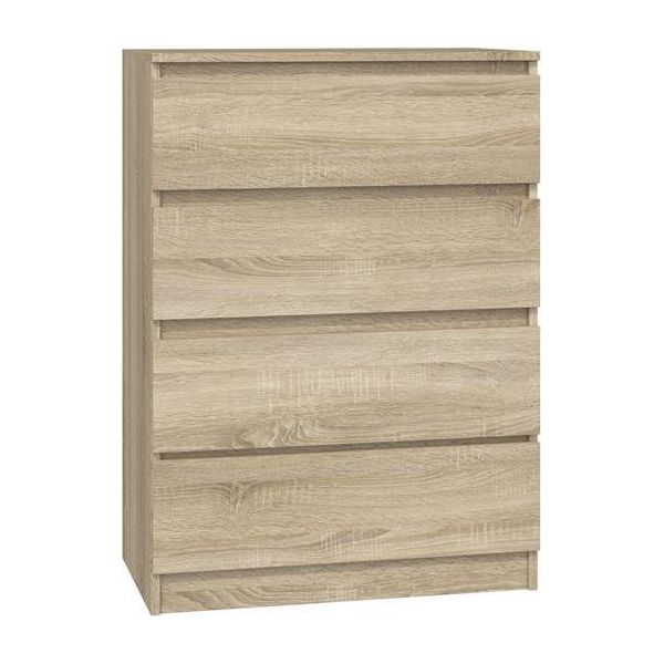 Moderna Cassettiera Malwa M4 – Spaziosi Cassetti Senza Maniglie | Colore: Rovere Sonoma | Dimensioni: 70X40X97-image