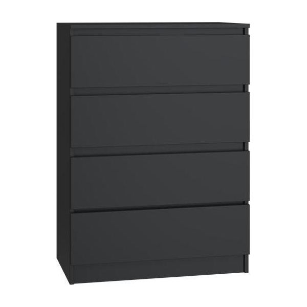 Moderna Cassettiera Malwa M4 – Minimalista E Funzionale | Colore: Nero | Dimensioni: 70X40X97 Cm-image