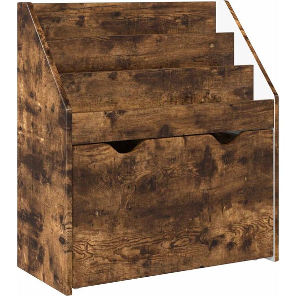 Vidaxl Scaffale Per Bambini Rovere Affumicato 60 X 29,5 X 69 Cm Materiale Ligneo-image