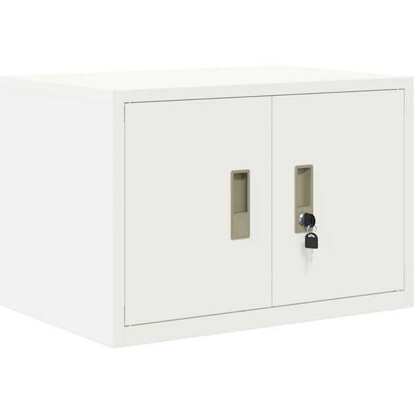 Vidaxl Armadio Contenitore Bianco 60 X 40 X 40 Cm Acciaio Laminato A Freddo-image
