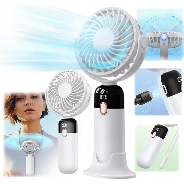 Ventilatore Usb Mini Ventilatore Da Tavolo Silenzioso Topk K70 Bianco-image