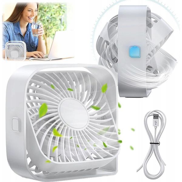 Ventilatore Usb Mini Ventilatore Da Tavolo Silenzioso Topk K50 Bianco-image