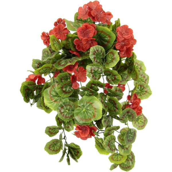 Kunstpflanze I.Ge.A. "HäNgende Geranie", Rot, B:25Cm H:40Cm L:25Cm, Obermaterial: 98% Polyester, 2% Kunststoff, Kunstpflanzen, Kunstpflanze, 40 Cm-image