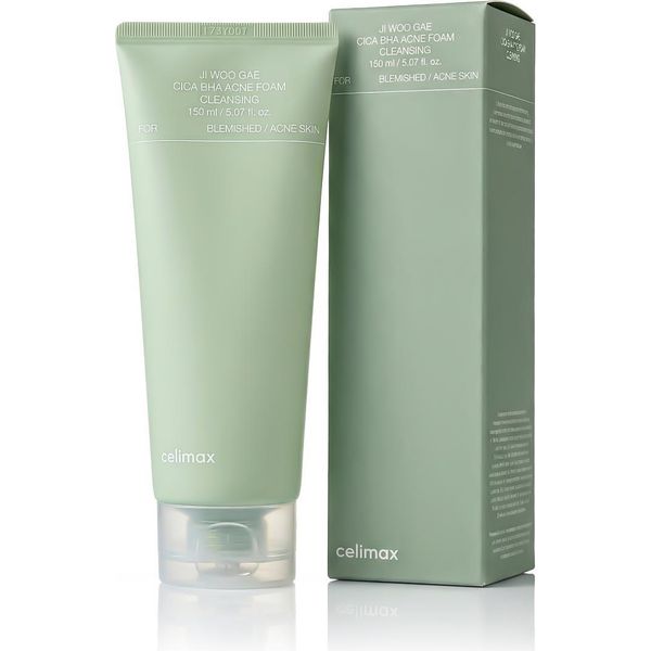 Celimax Ji Woo Gae Cica Bha Acne Foam Cleansing 150 Ml - Schiuma Detergente Per Il Viso-image