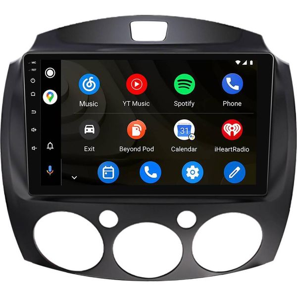 Autoradio Android Da 9 Pollici 128 Gb Per Mazda 2 2007-2013 Carplay Android Auto Navigatore Bluetooth Dab+ Telecamera Posteriore-image
