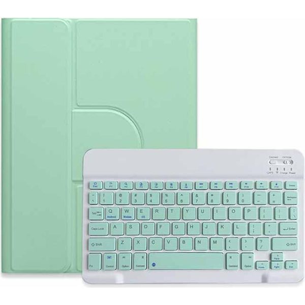 Inf Custodia Magnetica Con Tastiera Bluetooth Verde Menta Per Ipad Air 4/Air 5 10,9 Pollici-image