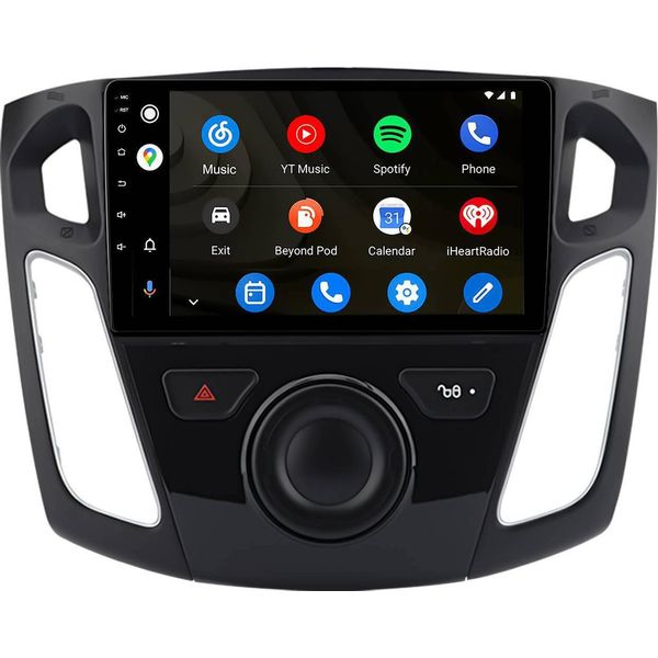 Autoradio Android Da 9 Pollici 128 Gb Per Ford Focus 3 2011-2019 Carplay Android Auto Navigatore Bluetooth Dab+ Telecamera Posteriore-image